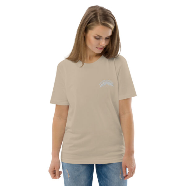 Unisex Eco-Friendly Powered By Nature Organic Cotton T-shirt Embroidery Design