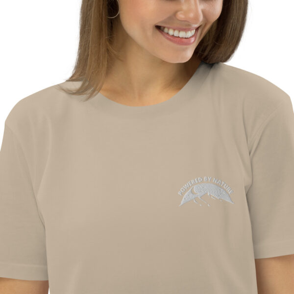 Unisex Eco-Friendly Powered By Nature Organic Cotton T-shirt Embroidery Design - Image 28