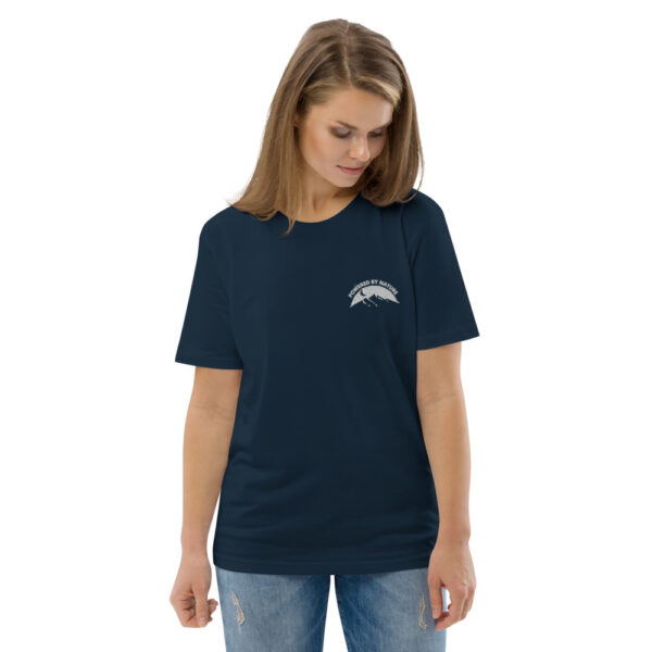 Unisex Eco-Friendly Powered By Nature Organic Cotton T-shirt Embroidery Design