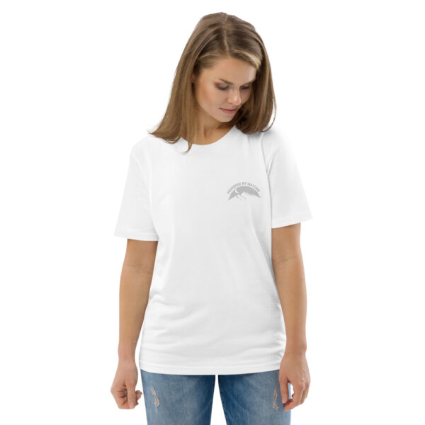 Unisex Eco-Friendly Powered By Nature Organic Cotton T-shirt Embroidery Design