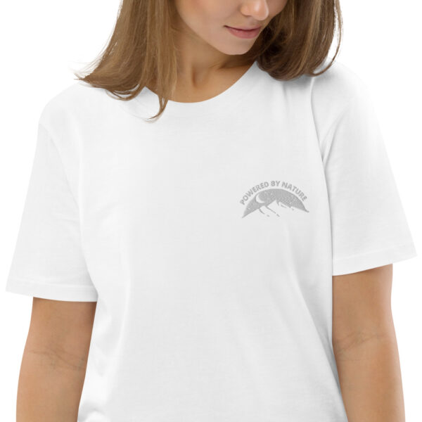 Unisex Eco-Friendly Powered By Nature Organic Cotton T-shirt Embroidery Design - Image 35