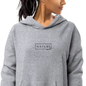 Nature Inspired Embroidery Unisex Sueded Fleece Hoodie