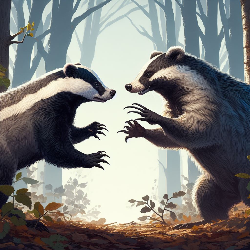 badger vs raccoon