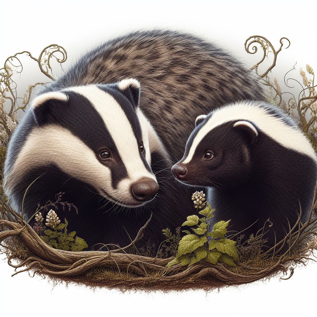 badger and a skunk