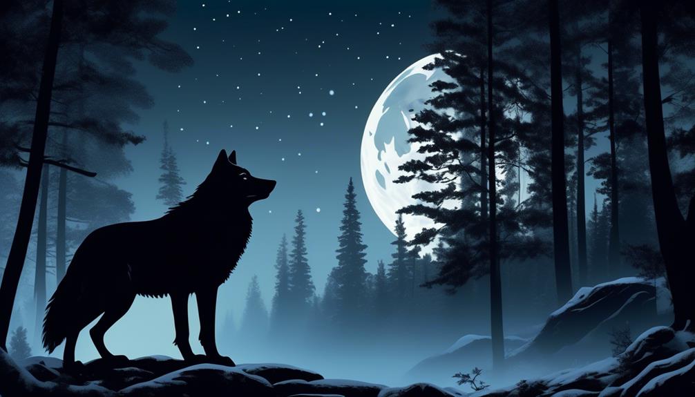 description of black wolf