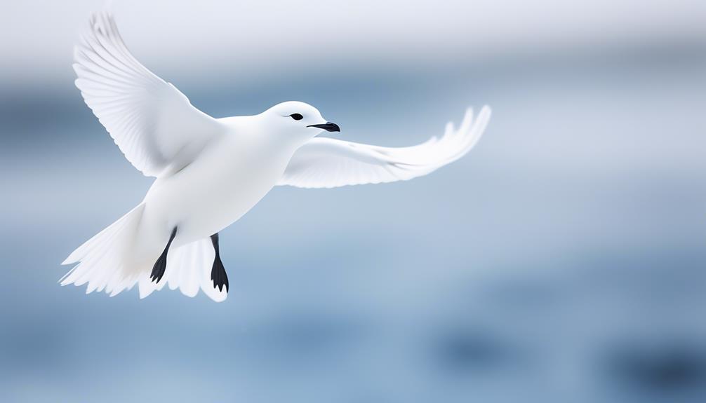 arctic bird with white plumage