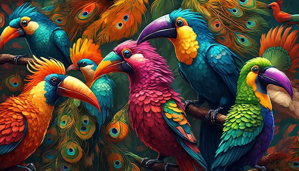 avian creatures covered in plumage