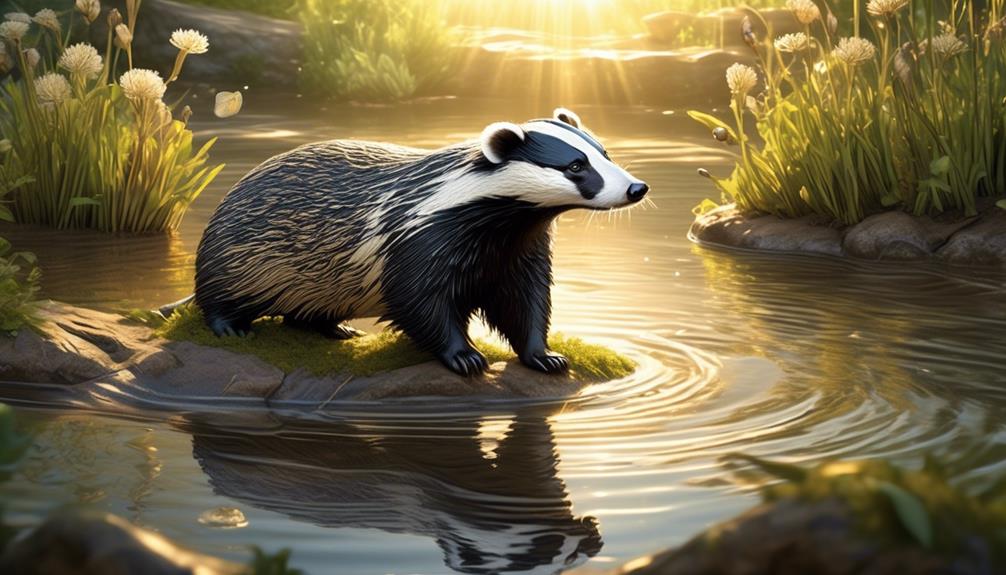 badgers as surprising swimmers