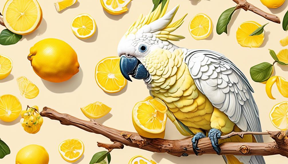 birds and citrus fruit