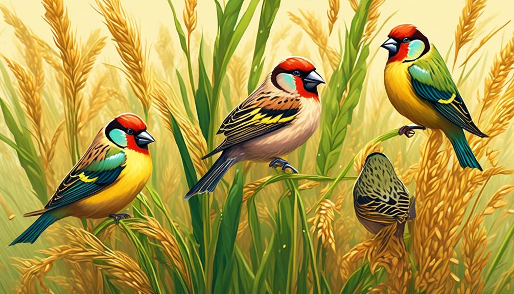 birds and grain based diet