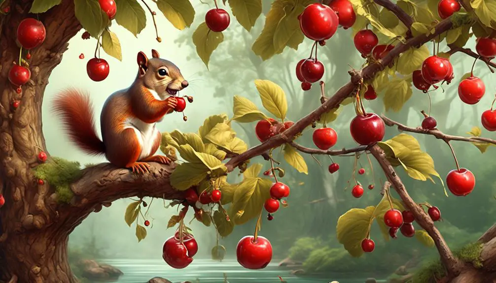cherry fruit palatability for animals