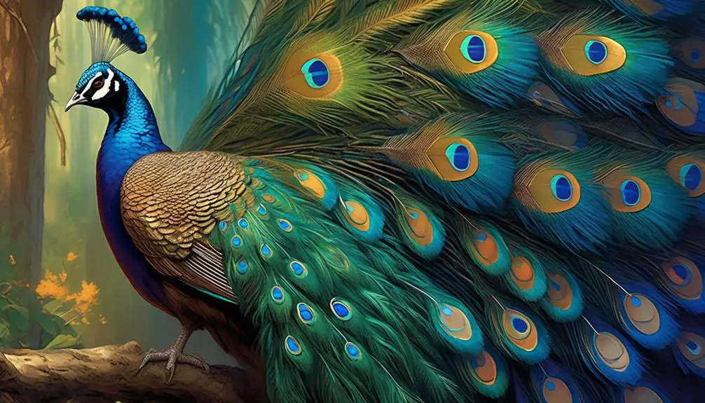 colorful birds similar to peacocks