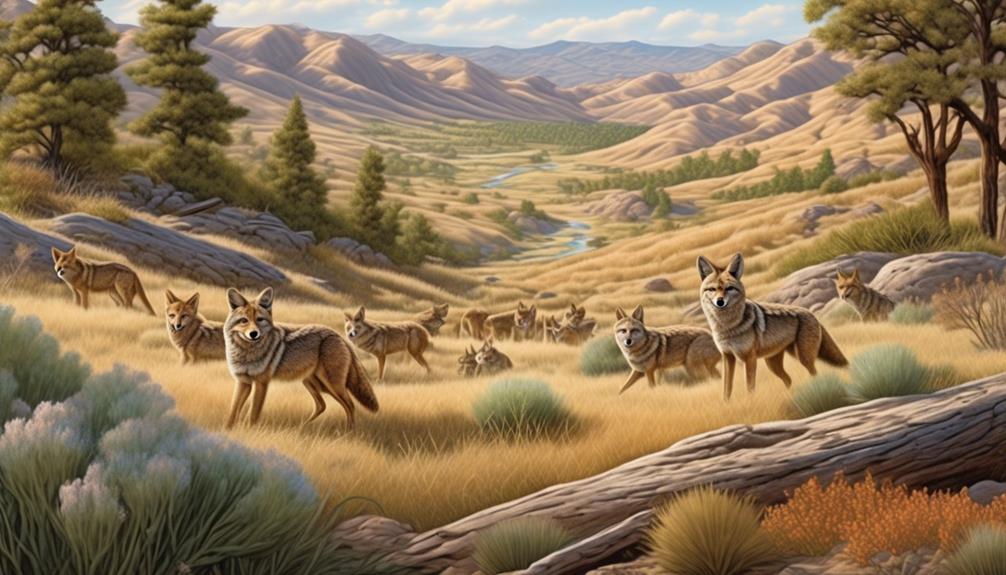 coyote dens and habitats