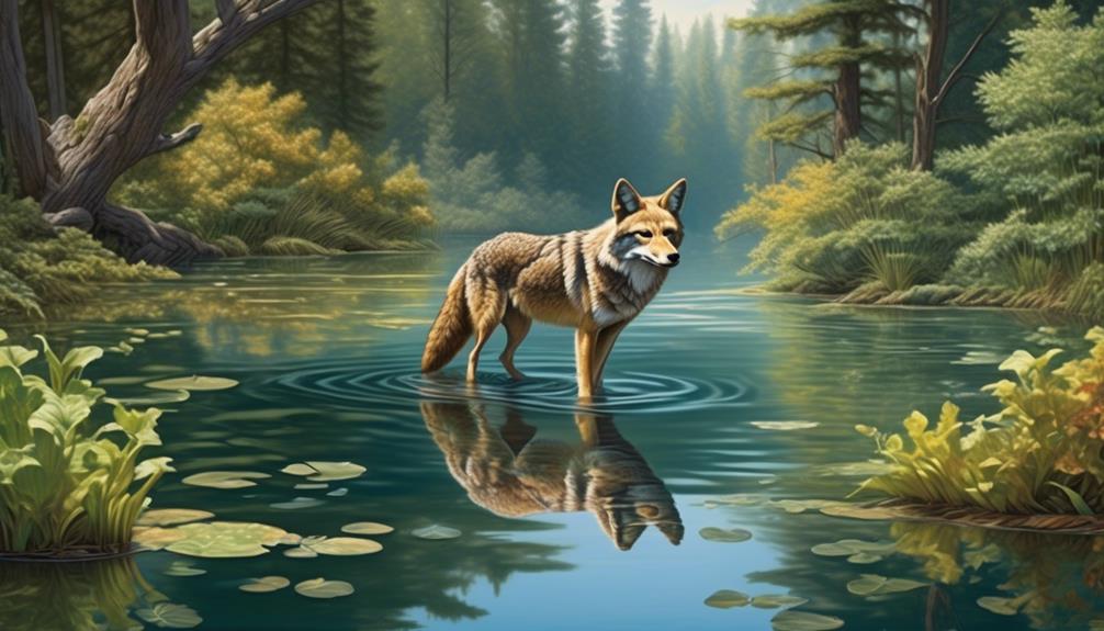 coyotes and swimming revealed