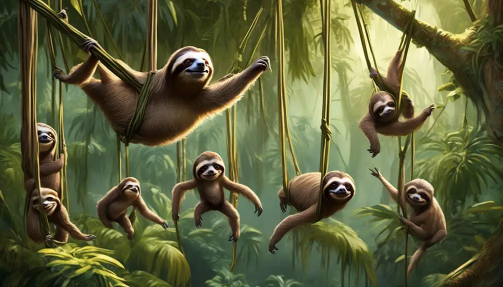 distinctive features of sloths and spider monkeys