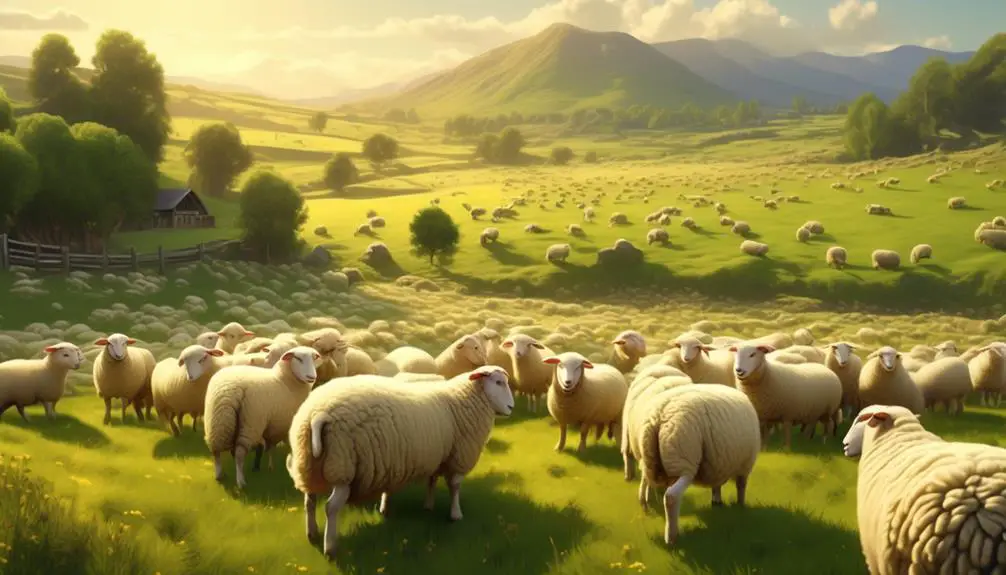 feeding sheep with hay