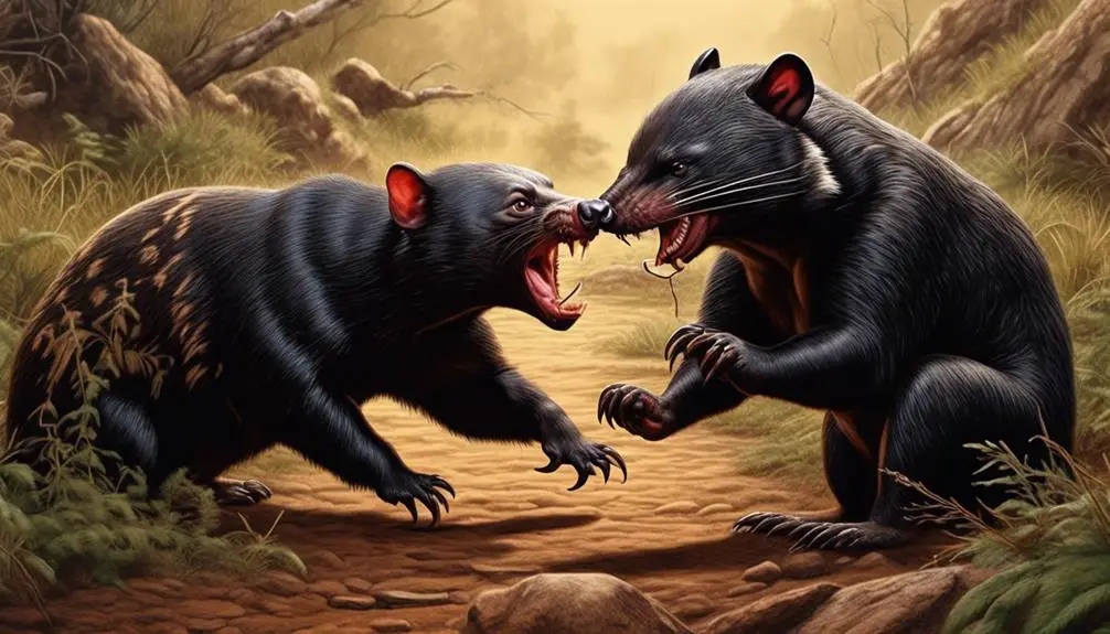 fierce battle between predators