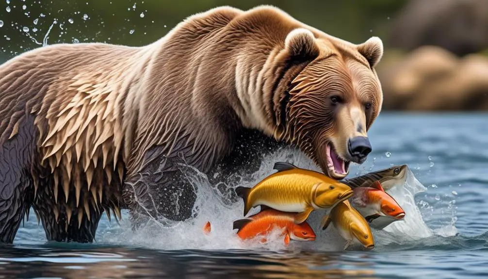 fish eating animals in photographs