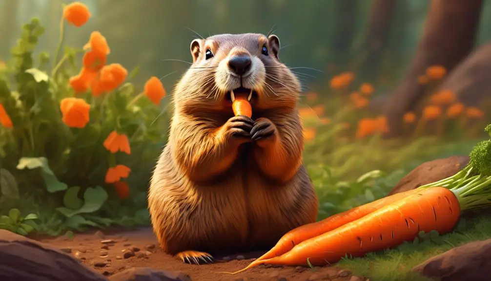 groundhogs carrot eating obsession