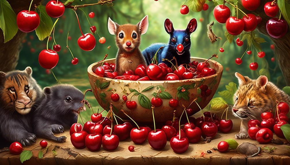 incorporating cherries into animal diets
