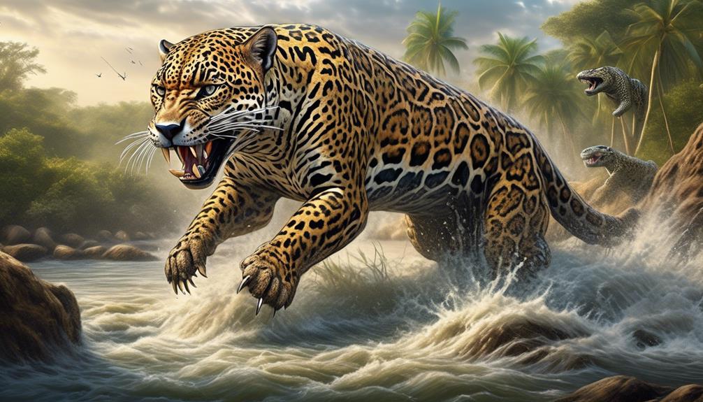 jaguars prey on crocodiles