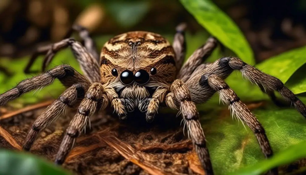 large hairy hunting spider