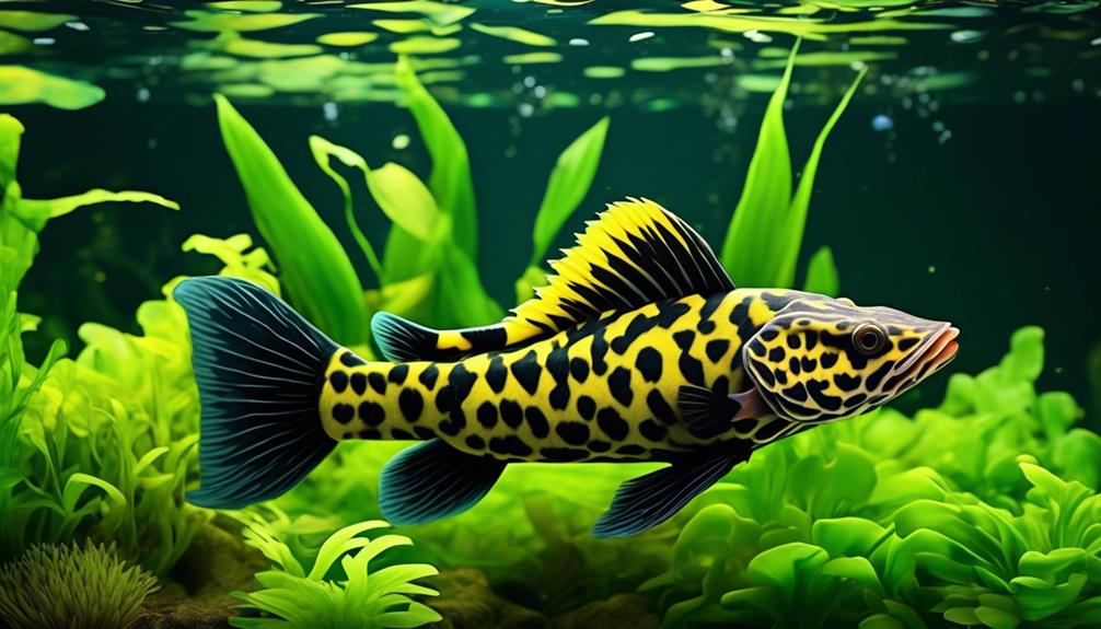 leopard pleco striking freshwater fish
