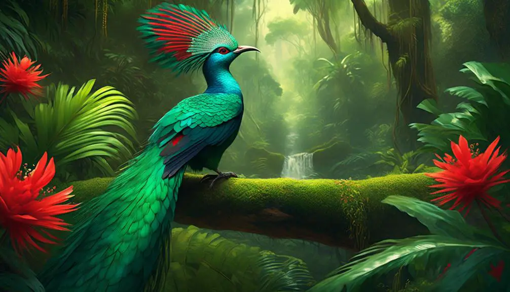 magnificent bird with iridescent feathers