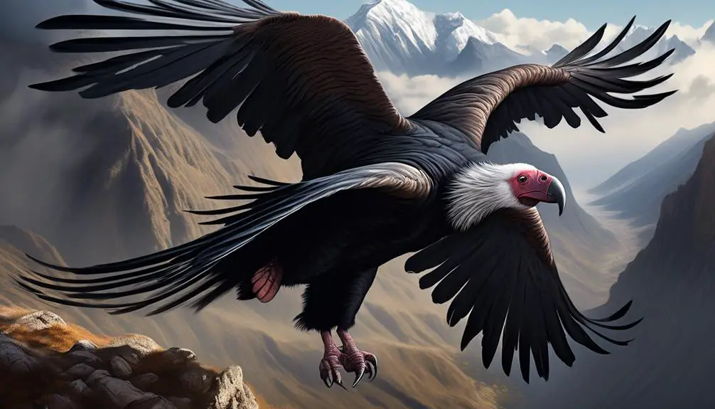 majestic andean condor soaring