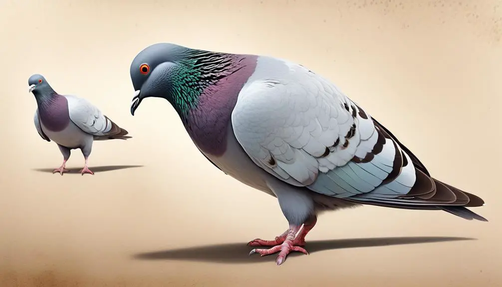peculiar pigeon head movements
