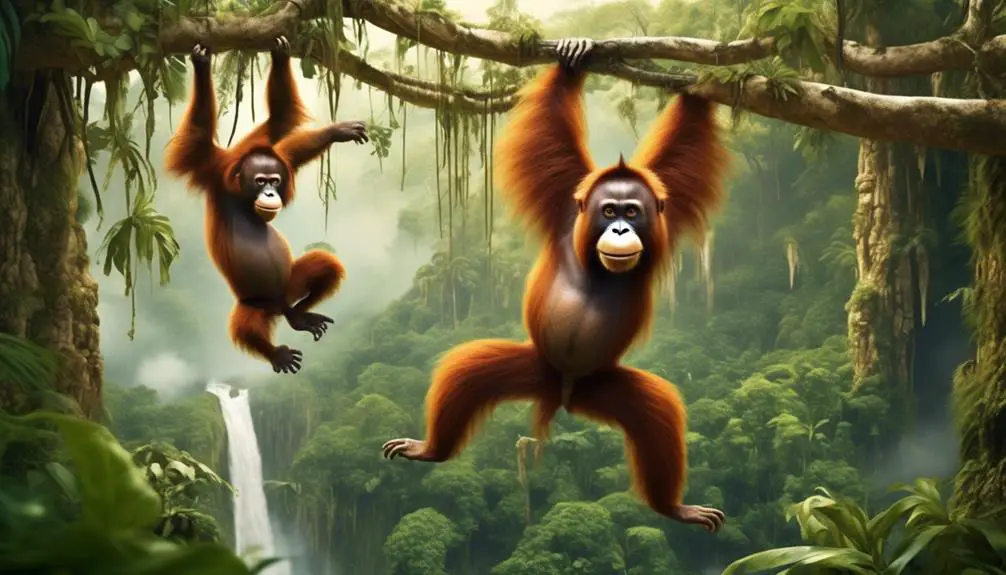 primate acrobatics in trees