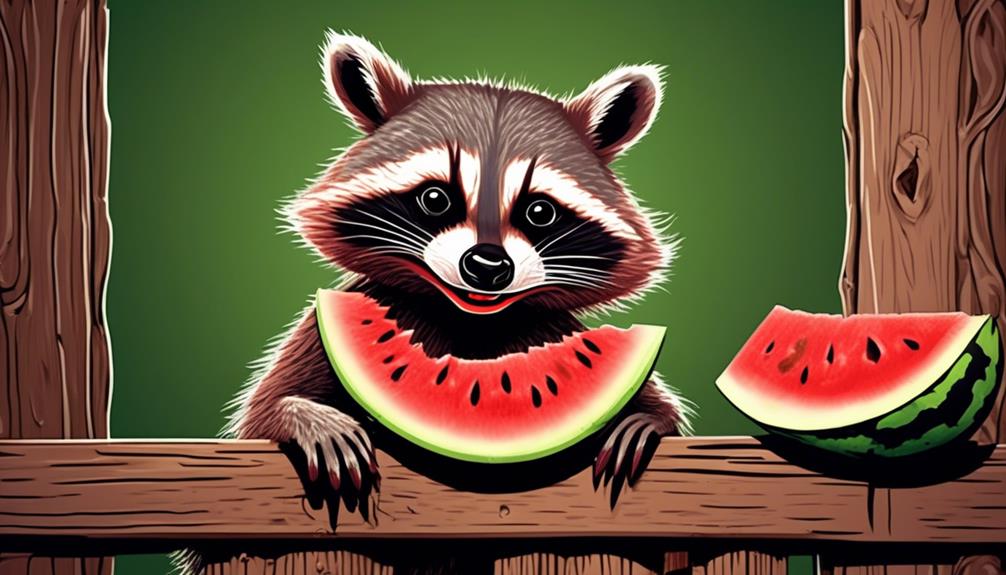 raccoons and watermelon consumption