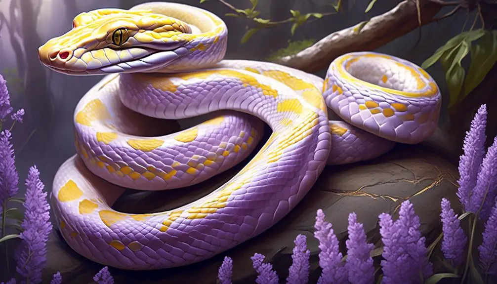 rare lavender albino python