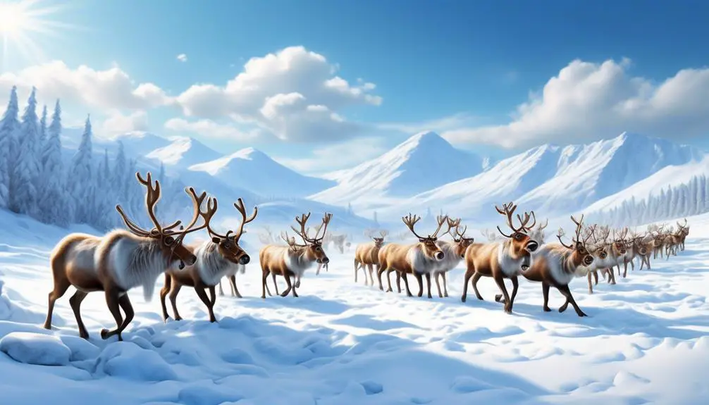 reindeer carrying heavy loads