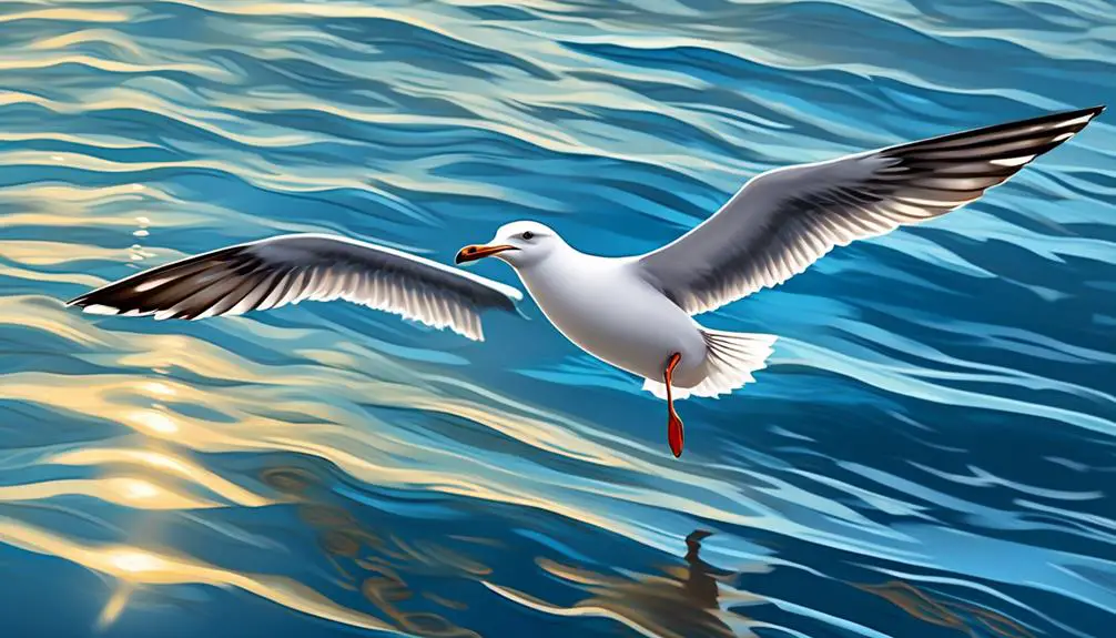 seagulls aquatic movements observed