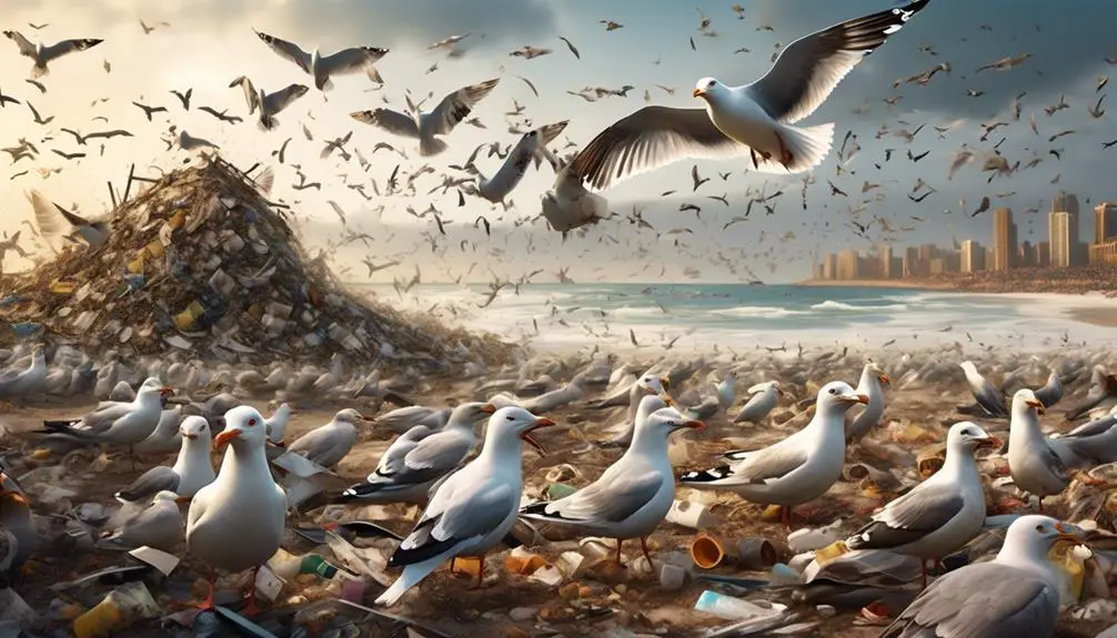 seagulls pesky coastal scavengers