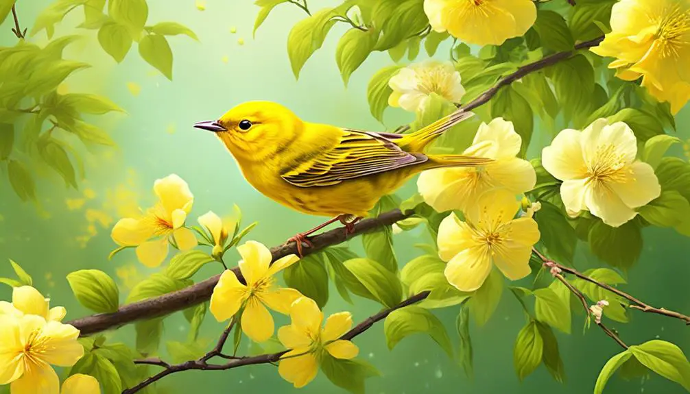small yellow songbird species