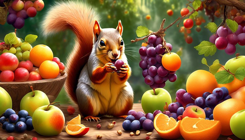 squirrel s fruit filled feeding frenzy
