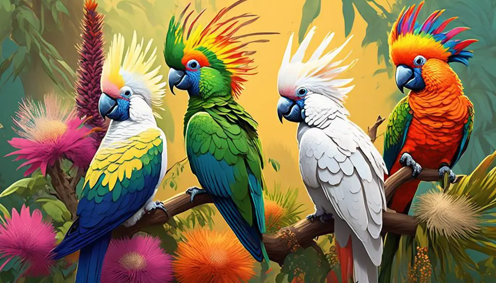 unique australian birds with mohawks