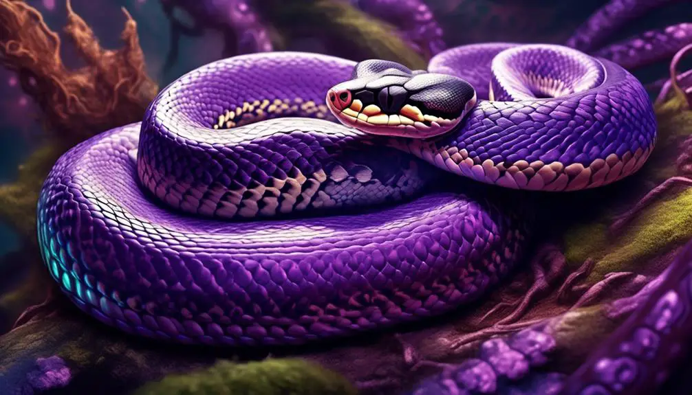 unique purple morph ball python