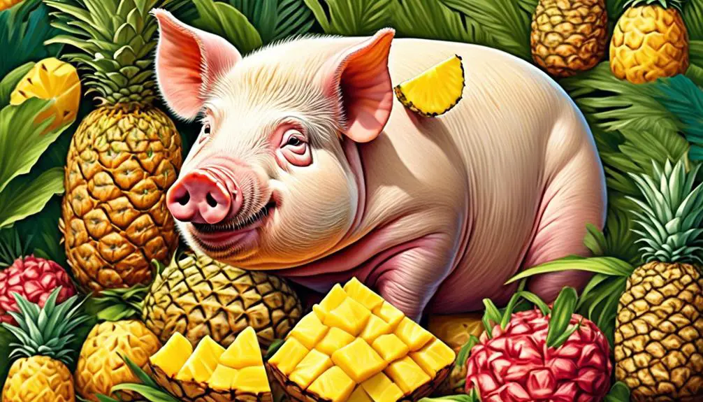unusual fruit eating pigs
