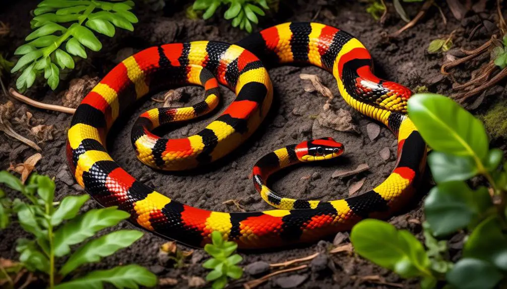 venomous snake with bright colors