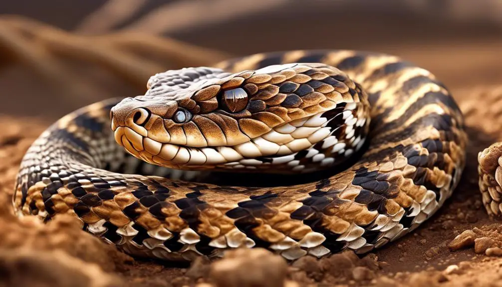 venomous snake with unique scales