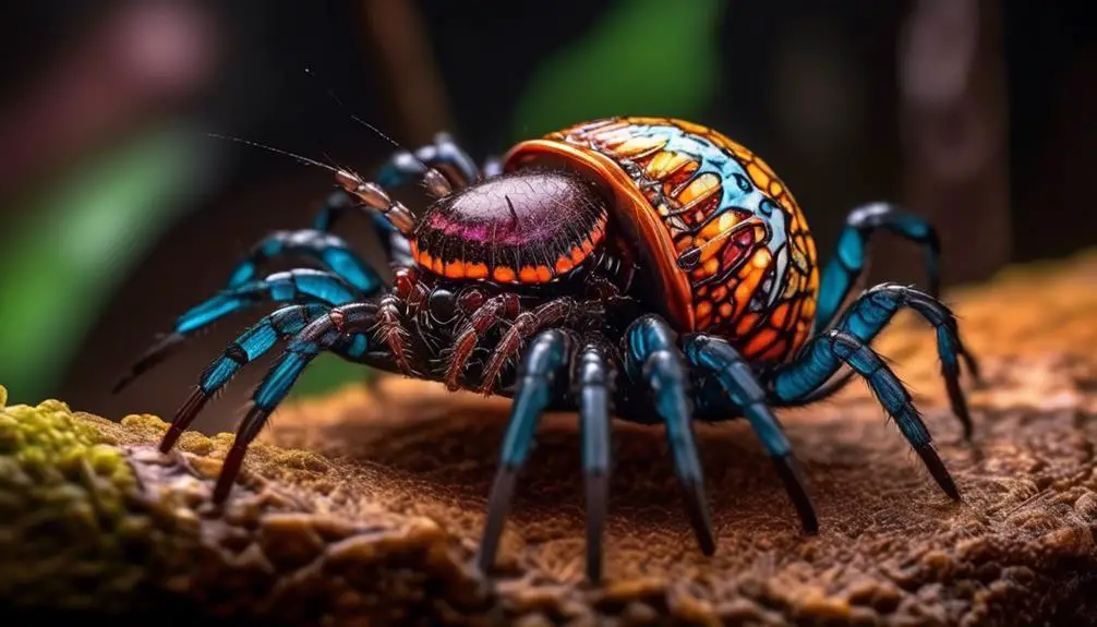 venomous spider with woodlouse