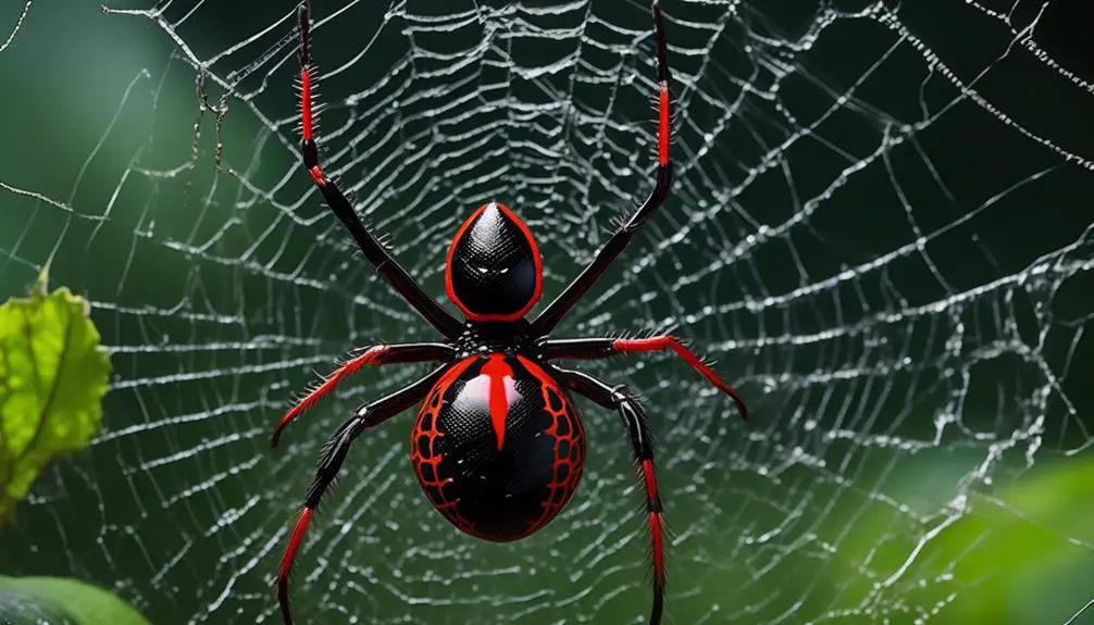 venomous spiders with black bodies