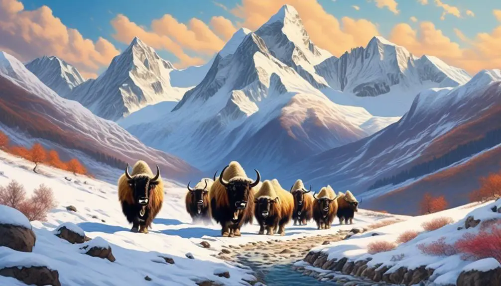 yaks in high altitudes