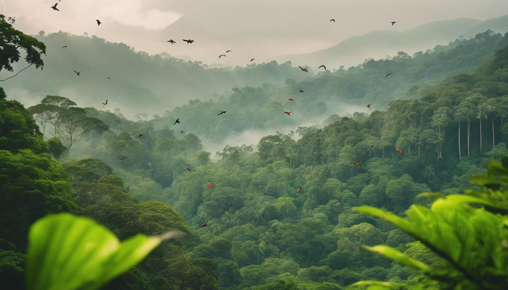 rich biodiversity in rainforest