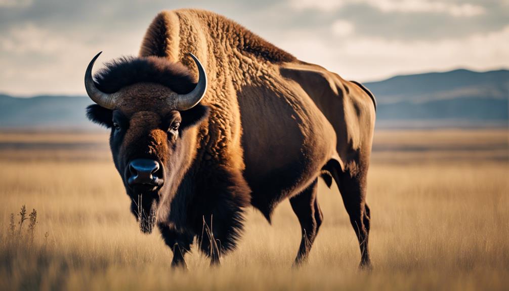 american bison roaming freely