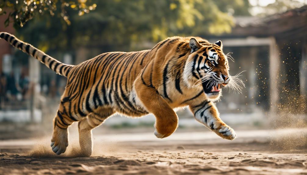 tiger s powerful leaping ability