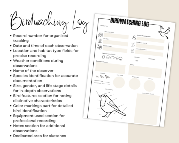 birdwatching log